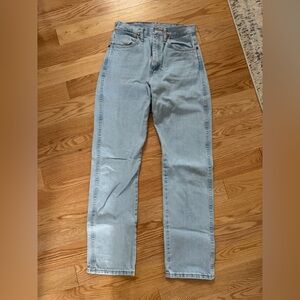 Wrangler Men's Straight Jeans in Light Blue